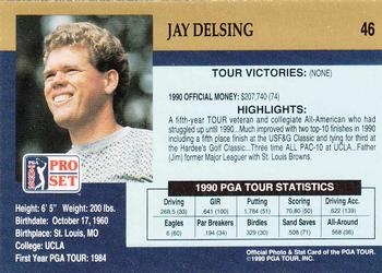 1990 Pro Set PGA Tour #46 Jay Delsing Back