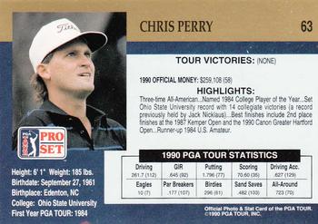 1990 Pro Set PGA Tour #63 Chris Perry Back