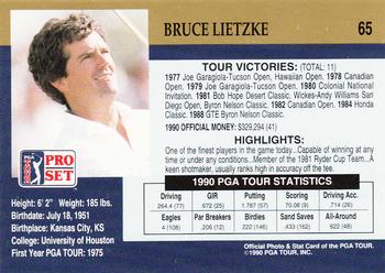 1990 Pro Set PGA Tour #65 Bruce Lietzke Back
