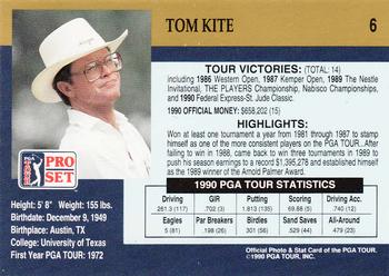 1990 Pro Set PGA Tour #6 Tom Kite Back