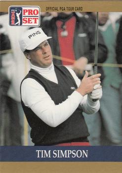 1990 Pro Set PGA Tour #75 Tim Simpson Front