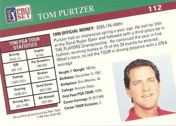 1991 Pro Set PGA Tour #112 Tom Purtzer Back