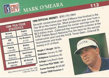 1991 Pro Set PGA Tour #113 Mark O'Meara Back