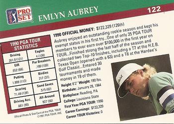 1991 Pro Set PGA Tour #122 Emlyn Aubrey Back