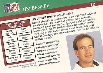 1991 Pro Set PGA Tour #12 Jim Benepe Back