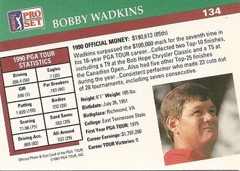 1991 Pro Set PGA Tour #134 Bobby Wadkins Back