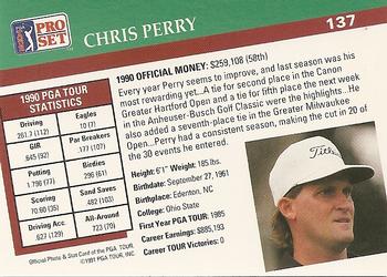 1991 Pro Set PGA Tour #137 Chris Perry Back