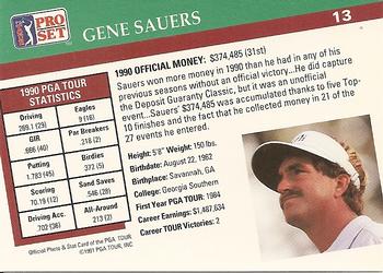 1991 Pro Set PGA Tour #13 Gene Sauers Back
