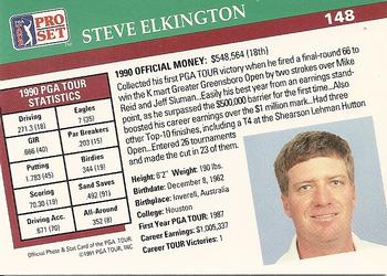 1991 Pro Set PGA Tour #148 Steve Elkington Back