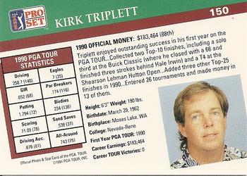 1991 Pro Set PGA Tour #150 Kirk Triplett Back