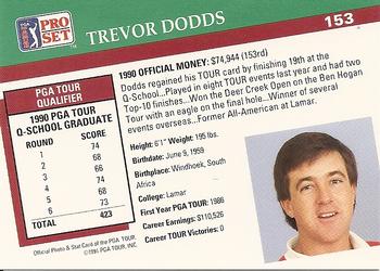 1991 Pro Set PGA Tour #153 Trevor Dodds Back