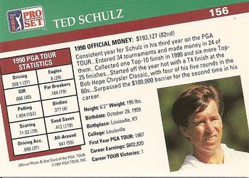 1991 Pro Set PGA Tour #156 Ted Schulz Back