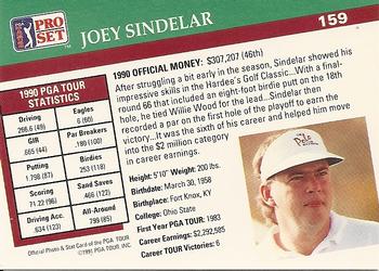 1991 Pro Set PGA Tour #159 Joey Sindelar Back