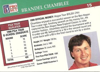 1991 Pro Set PGA Tour #15 Brandel Chamblee Back
