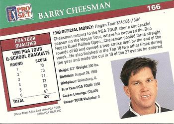 1991 Pro Set PGA Tour #166 Barry Cheesman Back