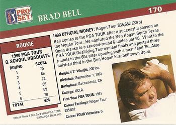 1991 Pro Set PGA Tour #170 Brad Bell Back