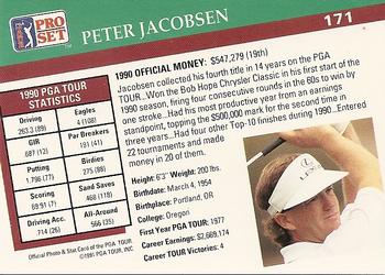 1991 Pro Set PGA Tour #171 Peter Jacobsen Back