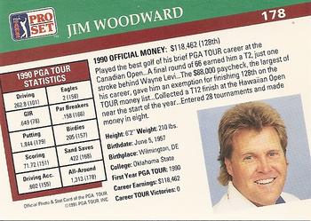 1991 Pro Set PGA Tour #178 Jim Woodward Back