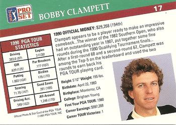 1991 Pro Set PGA Tour #17 Bobby Clampett Back