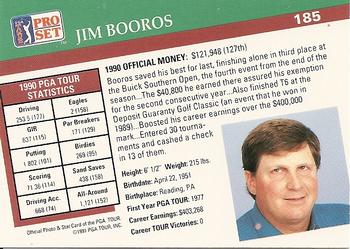 1991 Pro Set PGA Tour #185 Jim Booros Back