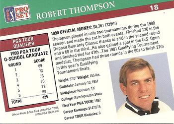 1991 Pro Set PGA Tour #18 Robert Thompson Back