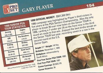 1991 Pro Set PGA Tour #194 Gary Player Back