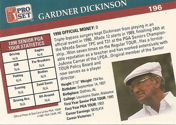 1991 Pro Set PGA Tour #196 Gardner Dickinson Back