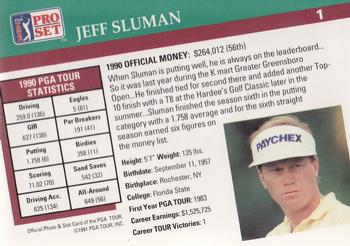 1991 Pro Set PGA Tour #1 Jeff Sluman Back