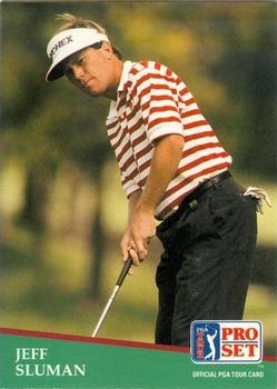 1991 Pro Set PGA Tour #1 Jeff Sluman Front