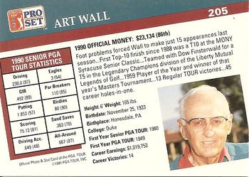 1991 Pro Set PGA Tour #205 Art Wall Back