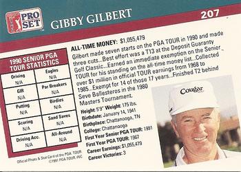 1991 Pro Set PGA Tour #207 Gibby Gilbert Back
