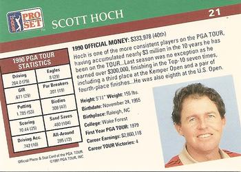 1991 Pro Set PGA Tour #21 Scott Hoch Back