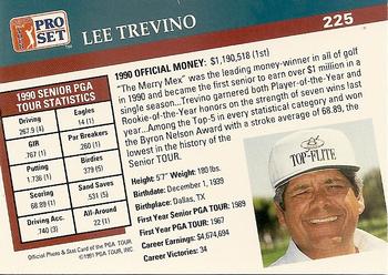 1991 Pro Set PGA Tour #225 Lee Trevino Back