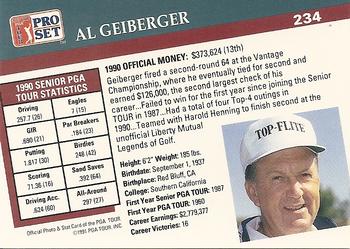 1991 Pro Set PGA Tour #234 Al Geiberger Back