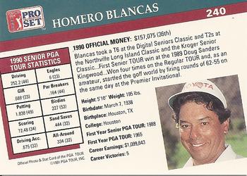 1991 Pro Set PGA Tour #240 Homero Blancas Back