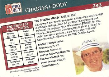 1991 Pro Set PGA Tour #243 Charles Coody Back