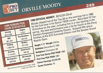 1991 Pro Set PGA Tour #249 Orville Moody Back