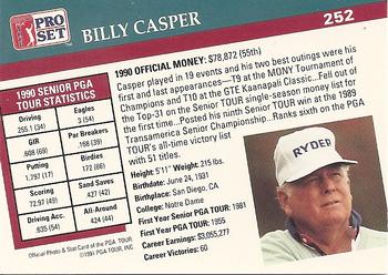 1991 Pro Set PGA Tour #252 Billy Casper Back