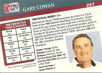 1991 Pro Set PGA Tour #257 Gary Cowan Back