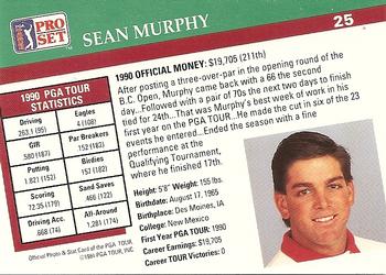 1991 Pro Set PGA Tour #25 Sean Murphy Back