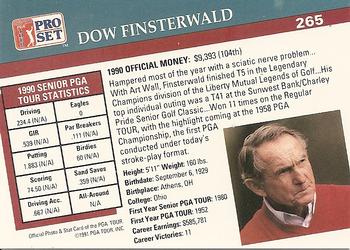 1991 Pro Set PGA Tour #265 Dow Finsterwald Back