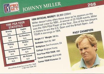 1991 Pro Set PGA Tour #268 Johnny Miller Back