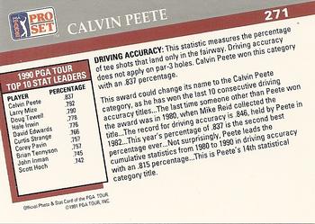 1991 Pro Set PGA Tour #271 Calvin Peete Back