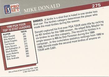 1991 Pro Set PGA Tour #275 Mike Donald Back