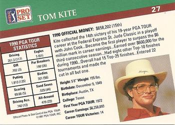 1991 Pro Set PGA Tour #27 Tom Kite Back