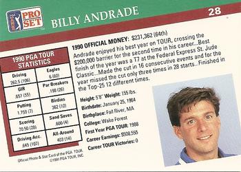 1991 Pro Set PGA Tour #28 Billy Andrade Back