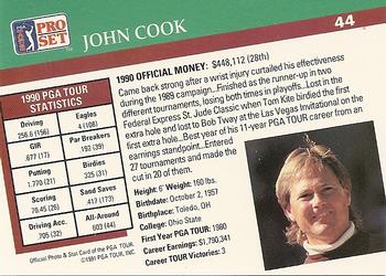 1991 Pro Set PGA Tour #44 John Cook Back