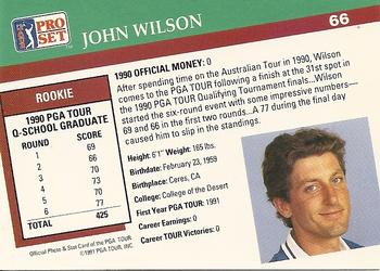 1991 Pro Set PGA Tour #66 John Wilson Back