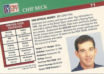 1991 Pro Set PGA Tour #71 Chip Beck Back