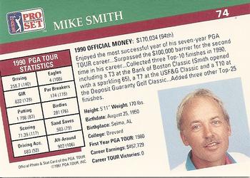 1991 Pro Set PGA Tour #74 Mike Smith Back
